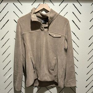 Fleece quarter snap hoodie